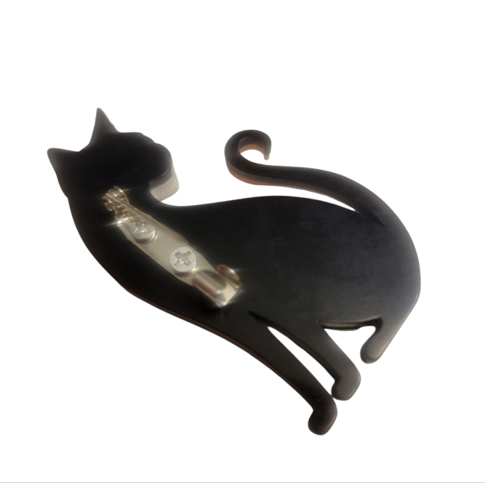 Cat Brooch Triple Layer Acrylic - Picture 5 of 6